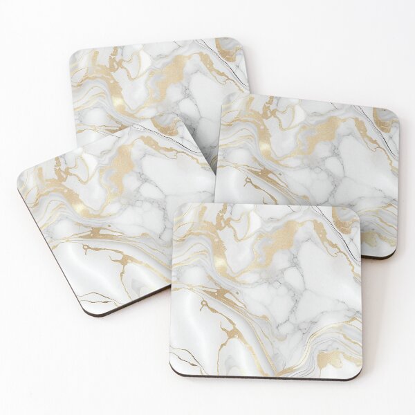 Item preview, White and Gold Elegant Marble Pattern designed and sold by MythicPrompts.