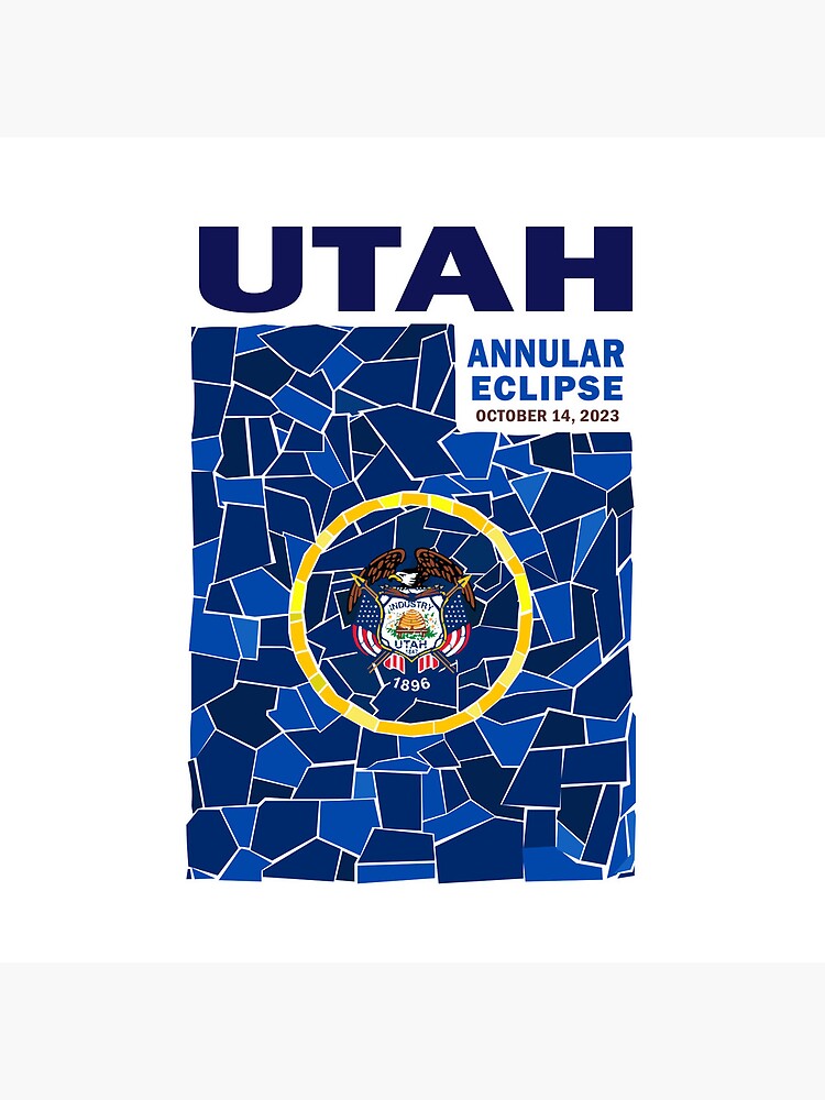 Artwork view, Utah Annular Eclipse 2023 designed and sold by Eclipse2024