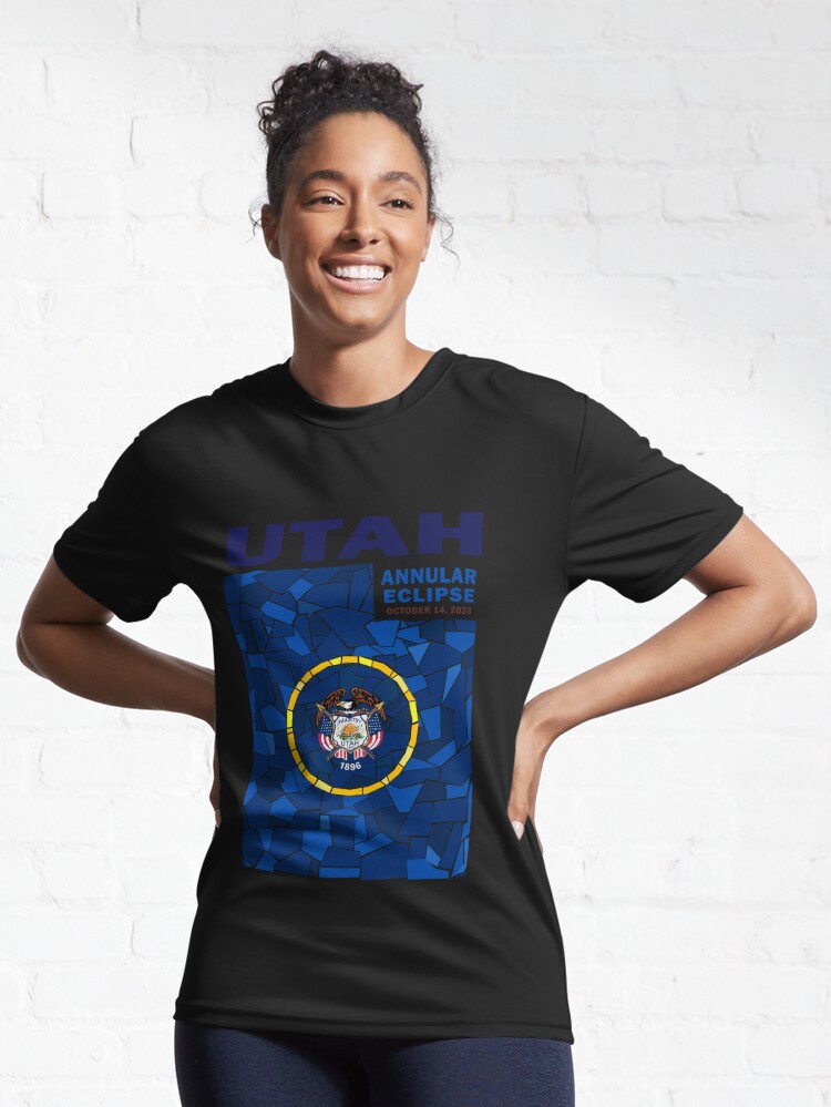 Thumbnail 6 of 7, Active T-Shirt, Utah Annular Eclipse 2023 designed and sold by Eclipse2024.