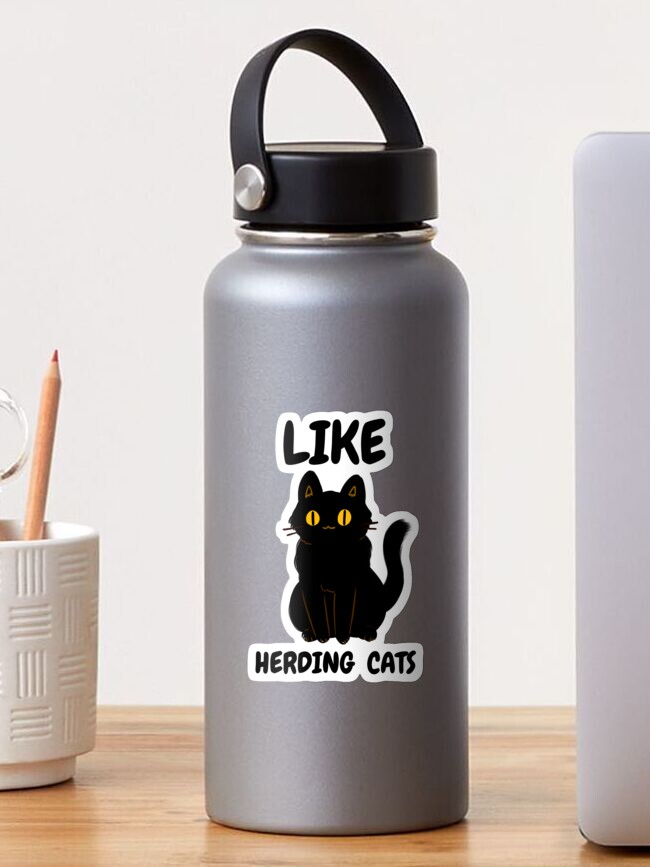Thumbnail 1 von 3, Sticker, Wie das Hüten von Katzen designt und verkauft von SamirDesigne.
