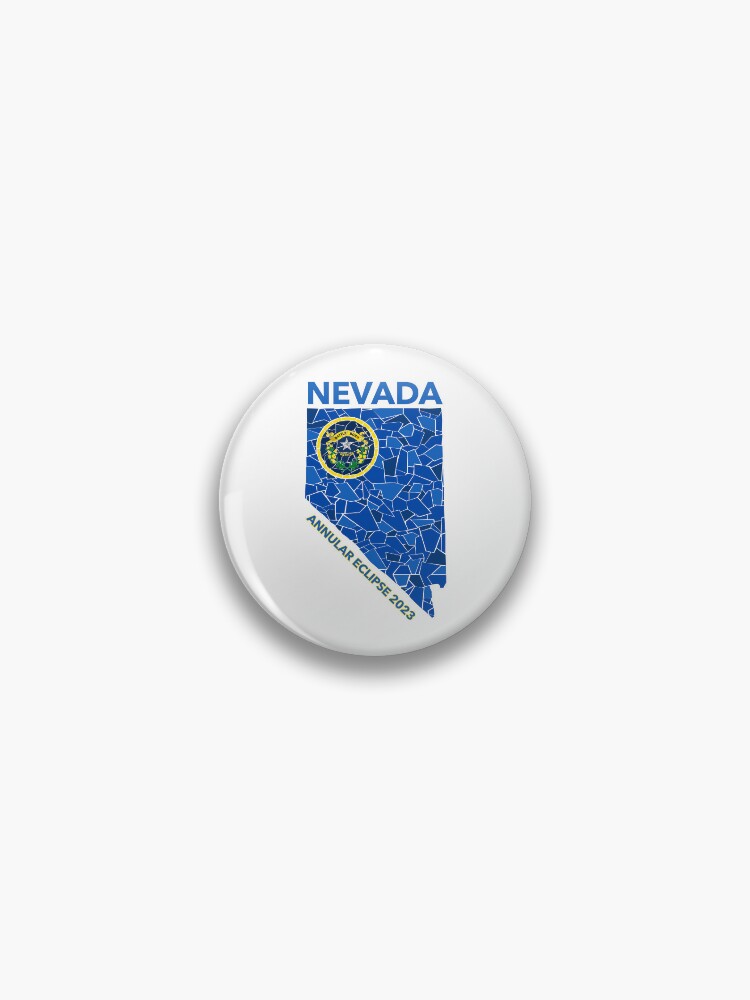 Thumbnail 1 of 3, Pin, Nevada Annular Eclipse 2023 designed and sold by Eclipse2024.