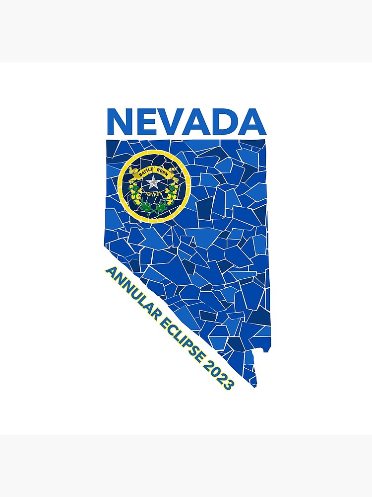 Thumbnail 4 of 4, Pillow, Nevada Annular Eclipse 2023 designed and sold by Eclipse2024.
