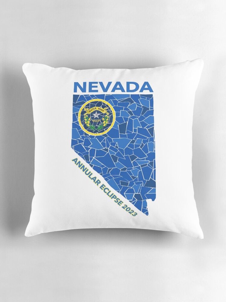 Thumbnail 3 of 4, Pillow, Nevada Annular Eclipse 2023 designed and sold by Eclipse2024.