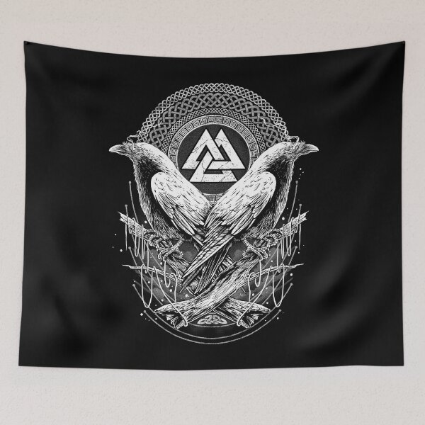 Item preview, Raven Valknut Viking Norse Mythology Odin designed and sold by BluePagan.