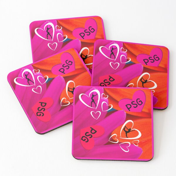 Item preview, Peach State Gym Pattern with Orange and Hot Pink  Floral for those students and teachers who Love Gymnastics design designed and sold by tranquilbeach.