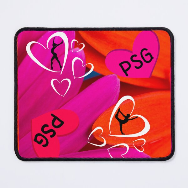 Item preview, Peach State Gym Pattern with Orange and Hot Pink  Floral for those students and teachers who Love Gymnastics design designed and sold by tranquilbeach.