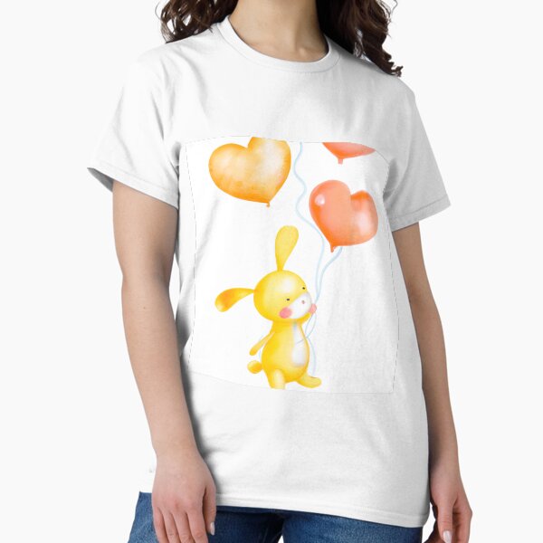 Item preview, Cute bunny with balloons designed and sold by WaveDance.
