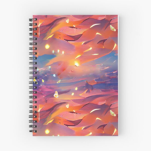 Item preview, glowing butterflies, fireflies, in the sunset sky, abstract art, mood, optimism, nature, pink designed and sold by Maria Mihailova.