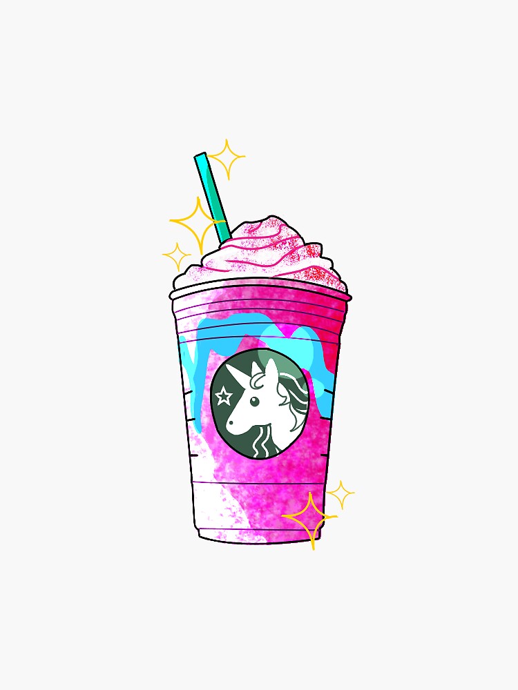 Starbucks Unicorn Tie Dyed Frappuccino Die Cut Vinyl Sticker Frapp Decal  coffee Pink Refresher Planner -  Canada