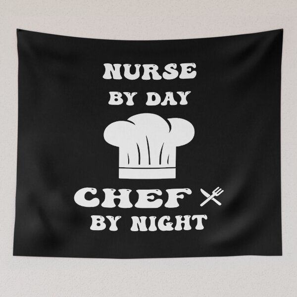 Item preview, nurse by day and chef by night funny and cool saying designed and sold by Ach B.