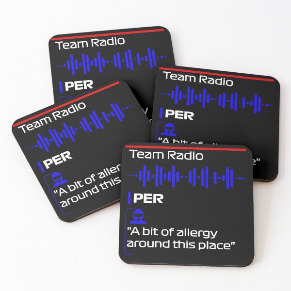 Item preview, A bit of allergy around this place - Sergio Perez - F1 Team Radio Quote designed and sold by StickItOnPole.