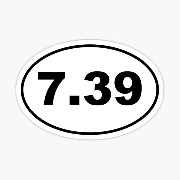 7.39 Marathon Sticker Sticker