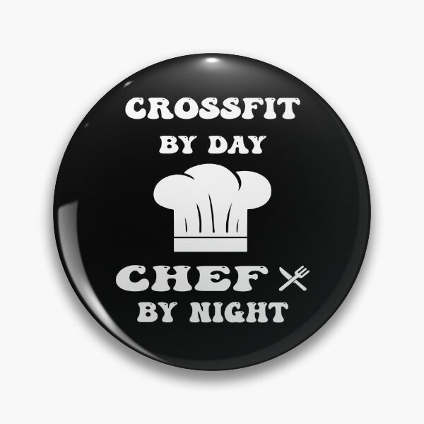 Item preview, crossfit by day and chef by night funny and cool saying designed and sold by Ach B.