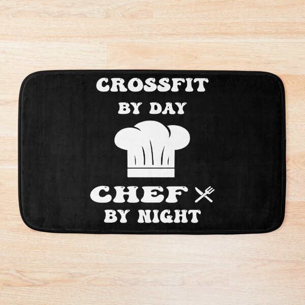 Item preview, crossfit by day and chef by night funny and cool saying designed and sold by Ach B.