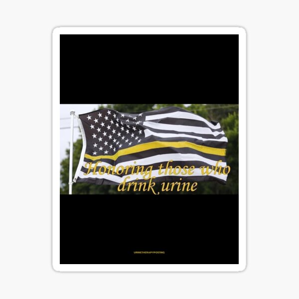 The Thin Yellow Line - Honoring Those Who Drink, Urine Sticker