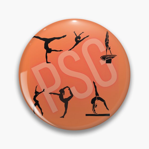 Item preview, LOGO Peach State Gym Pattern with Orange and Hot Pink for those students and teachers who Love Gymnastics design designed and sold by tranquilbeach.