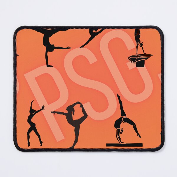 Item preview, LOGO Peach State Gym Pattern with Orange and Hot Pink for those students and teachers who Love Gymnastics design designed and sold by tranquilbeach.
