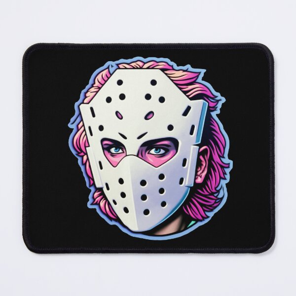 Item preview, Cartoon Vintage Goalie Mask - Neon designed and sold by Eye on the Blueline.