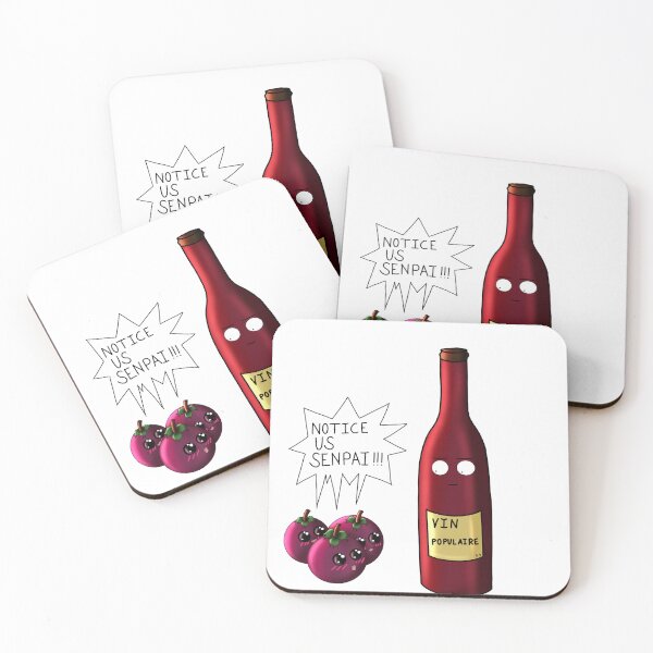 Item preview, Mr. Popular "Notice us Senpai!!!" wine and grapes designed and sold by GiiReez.