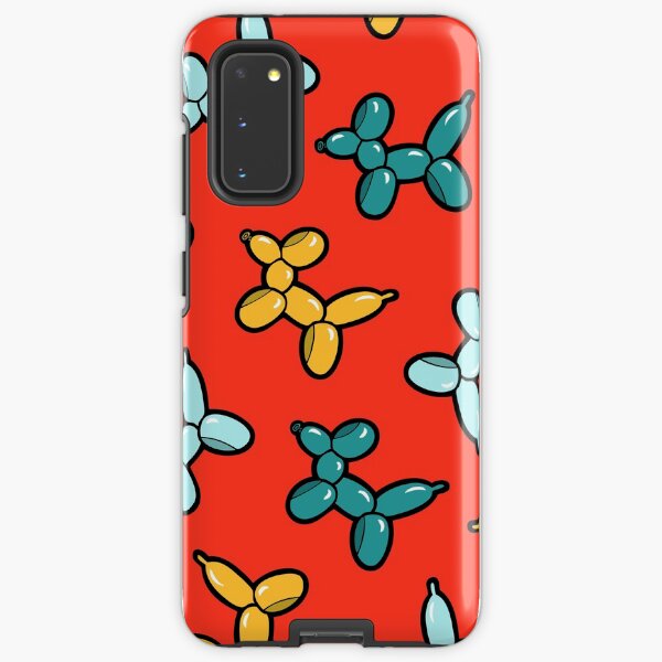 Balloon Animal Dogs Pattern in Red Samsung Galaxy Tough Case