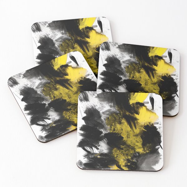 Item preview, Yellow and Black Design Abstract Textile Designs designed and sold by deniselynnimage.