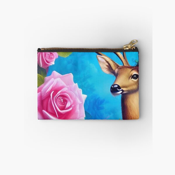 Item preview, Pretty enchanting imaginative and dreamy painting of a deer and roses designed and sold by ZiolaRosa.