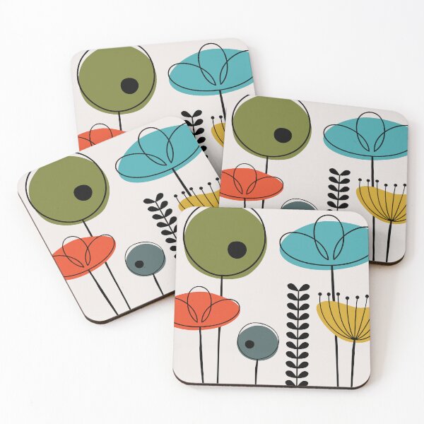 Item preview, Mid Century Flowers Simple designed and sold by Amy VanMeter.