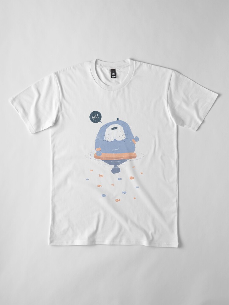 Alternate view of Manatee Learning to Swim Premium T-Shirt