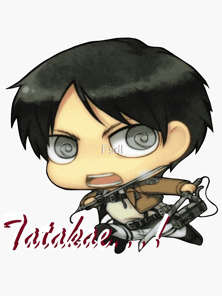 AOT Eren Jaeger Screams Sticker - Attack of Titan Sticker Download