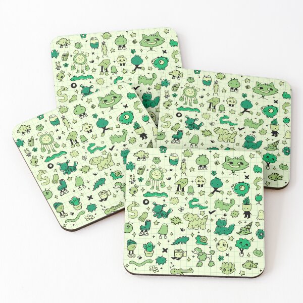 Item preview, green doodle page designed and sold by Sophie  DeRosa.