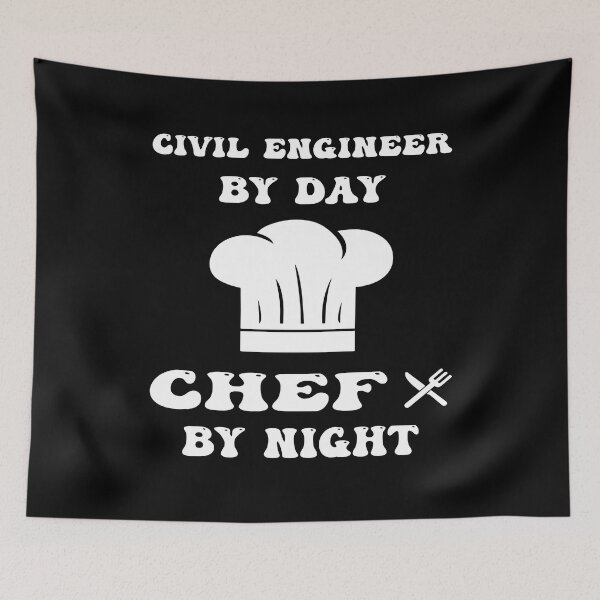 Item preview, Civil Engineer by day and chef by night funny and cool saying designed and sold by Ach B.