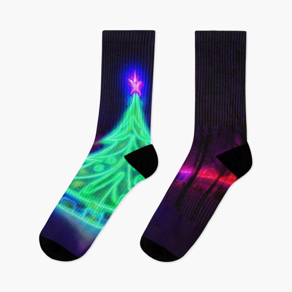 Item preview, A Cyberpunk Neon Christmas Tree - Merry Christmas  designed and sold by DieselElkins.
