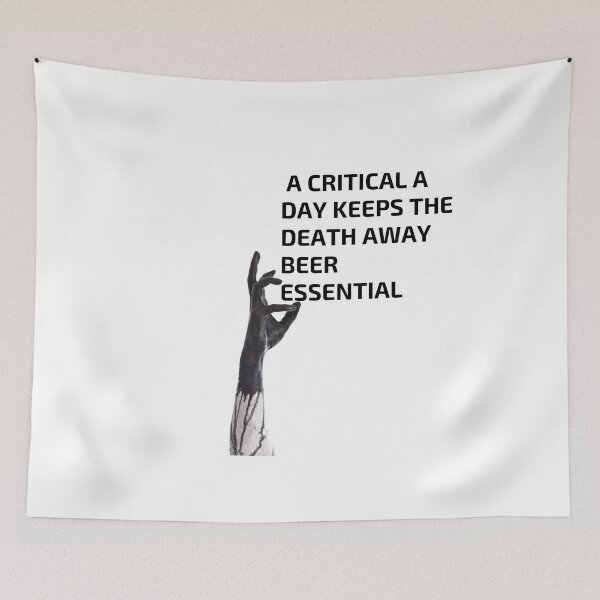Item preview, a critical a day keeps the death away beer Essential T-Shirt designed and sold by laouamra.