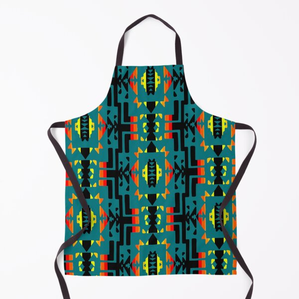 Item preview, Teal / Fire Color / Black Native Blanket Print designed and sold by JMWCD.
