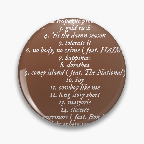 Item preview, Lista de canciones del álbum Evermore de Taylor Swift designed and sold by impalecki.