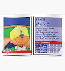 Pablo Sanchez - Backyard Baseball Stat Card Poster