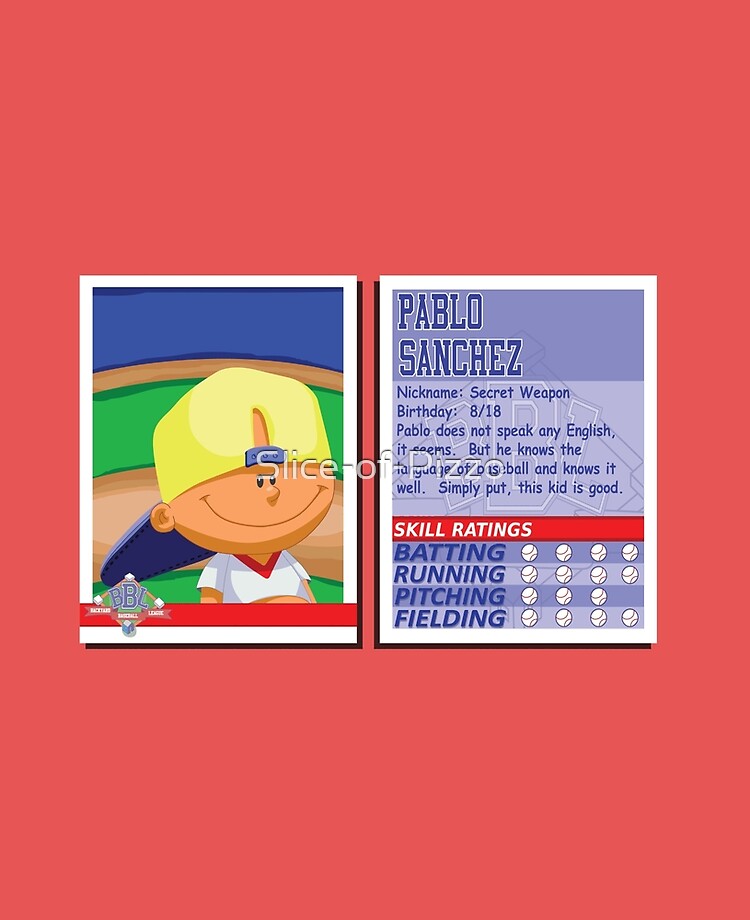 Pablo Sanchez Backyard Baseball Stat Card Ipad Case Skin By Slice Of Pizzo Redbubble