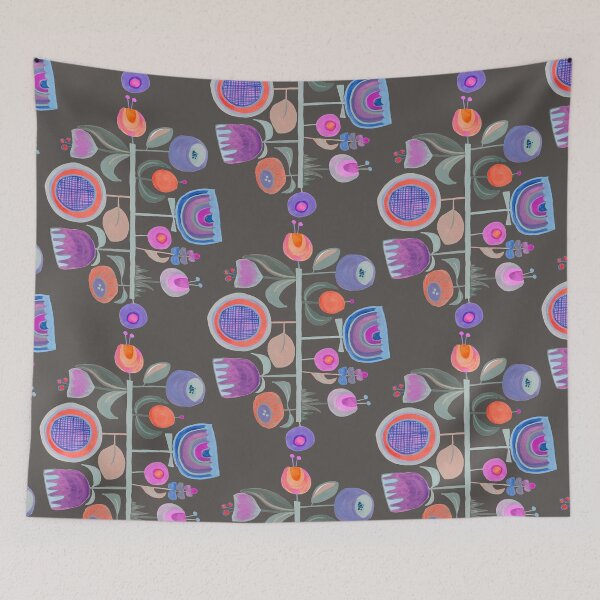 Item preview, Folk Art Flower Collage designed and sold by Christine Philbrick.