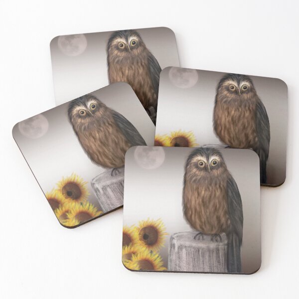 Item preview, sunflower owl designed and sold by JoKoNz.