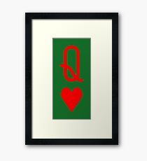 Valentine's Day Queen of hearts symbol Framed Print