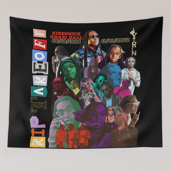 Item preview, R.I.P. Takeoff (Kirshnick Khari Ball)  Migos Fan Collage  designed and sold by VantaTheArtist.
