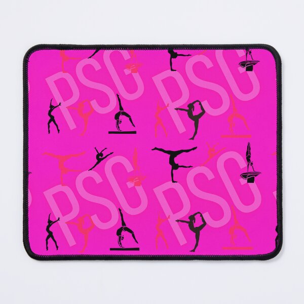 Item preview, LOGO Peach State Gym Pattern with Orange and Hot Pink for those students and teachers who Love Gymnastics design designed and sold by tranquilbeach.
