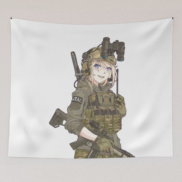 Item preview, Military Anime Girl designed and sold by kittiescuties.