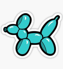 Balloon Animal Dogs Pattern in Coral Sticker