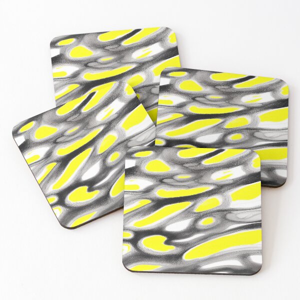 Item preview, Yellow, Grey and Black River Rock Abstract Design Illustration designed and sold by deniselynnimage.