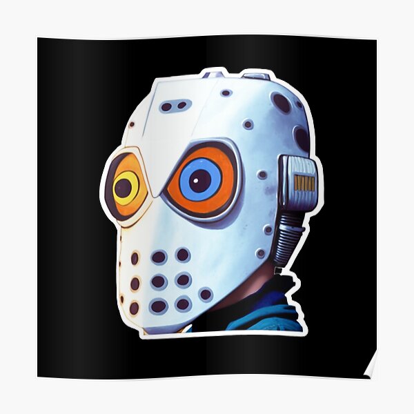 "Cartoon Vintage Goalie Mask" Poster for Sale by carlstad Redbubble