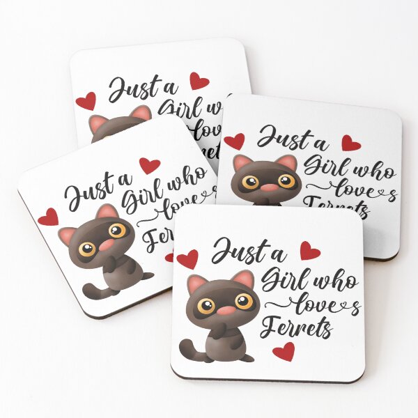 Item preview, Just a girl who loves Ferrets designed and sold by BlackCatArtBB.