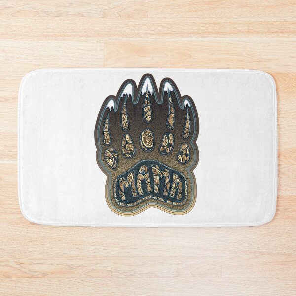 Item preview, Mama Bear Claw Illustration with Native American inspired Paisleys & Mountains embedded in designed and sold by Caummon Thread.