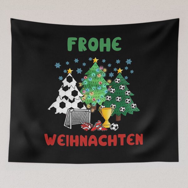 Item preview, Frohe Weihnachten - Weihnachtsbäume mit Fußbälle designed and sold by Georgy09.