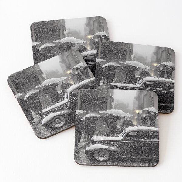Item preview, Vintage Hot Rod in the Rain, a perfect gift for all American Hot Rod fans designed and sold by RodZnRoll.
